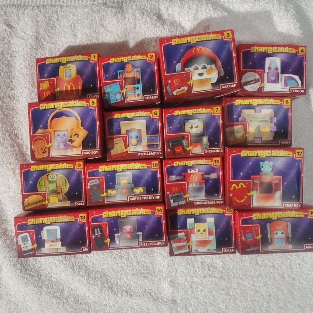 McDonald's Changeables Set All 16 NIB Sealed
